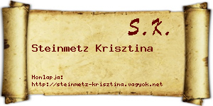 Steinmetz Krisztina névjegykártya